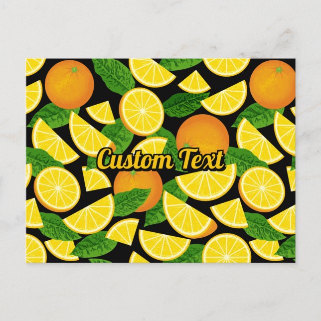 Carte Postale Arrière - plan orange (Devant)