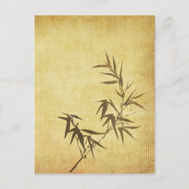 Carte Postale Arrière - plan papier bambou Grunge (Devant)