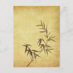 Carte Postale Arrière - plan papier bambou Grunge