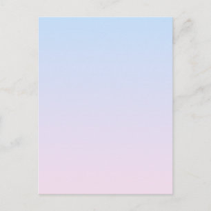 Carte Postale Arrière - plan rose pâle et bleu dégradé