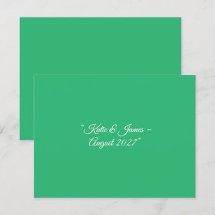 Carte Postale Arrière - plan vert à la menthe plate - Design Mar