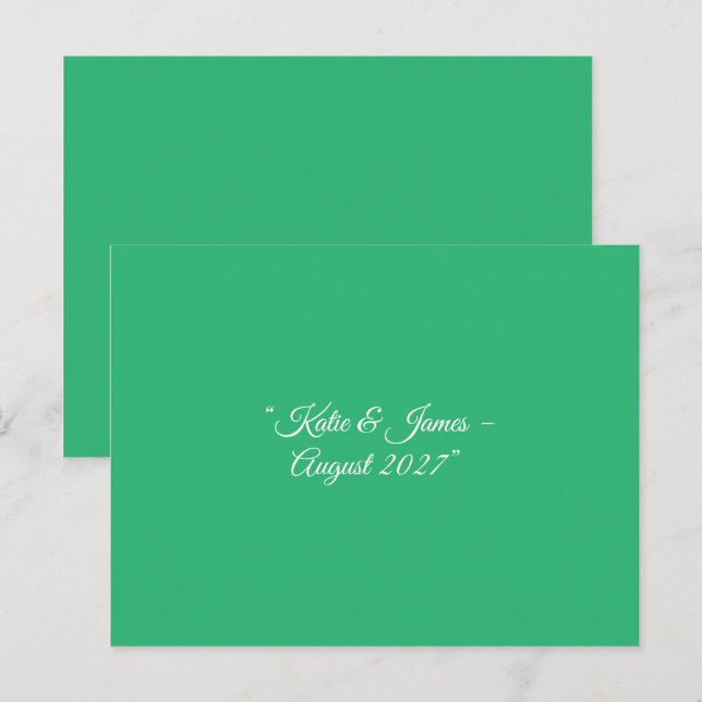 Carte Postale Arrière - plan vert à la menthe plate - Design Mar (Devant / Derrière)