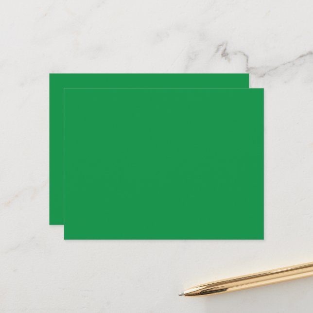 Carte Postale Arrière - plan vert avec bordure blanche pour Aest (Devant/Arrière en situation)