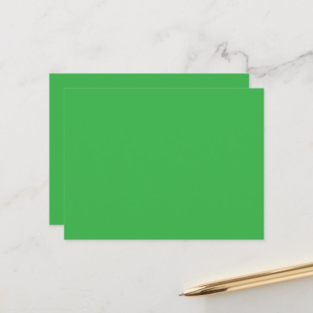 Carte Postale Arrière - plan vert et frontière blanche pour un â (Devant/Arrière en situation)