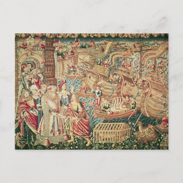 Carte Postale Arrivée de Vasco da Gama à Calcutta (Devant)