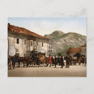 Carte Postale Arrivée du poste Cetinje Monténégro