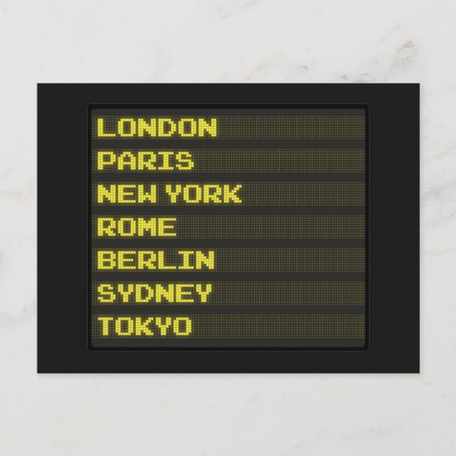 Carte Postale Arrivées et Départs (Devant)