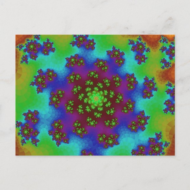 Carte Postale Arrosage floral d'automne (Devant)