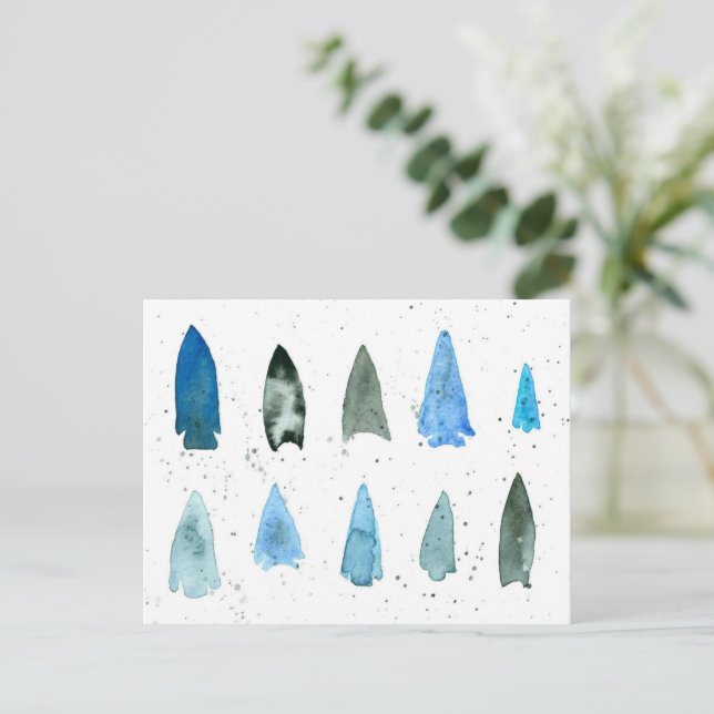 Carte Postale Arrowhead projectile Points Autochtones autochtone (Debout devant)