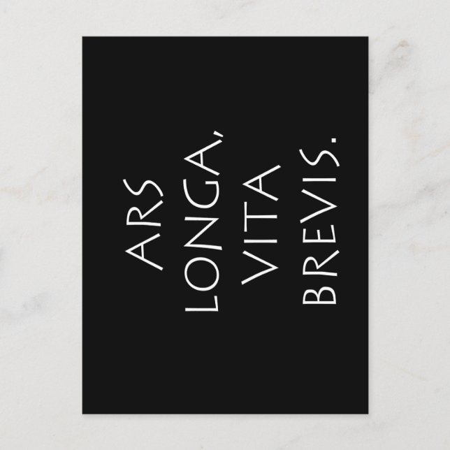 Carte Postale Ars Longa Vita Brevis (Devant)