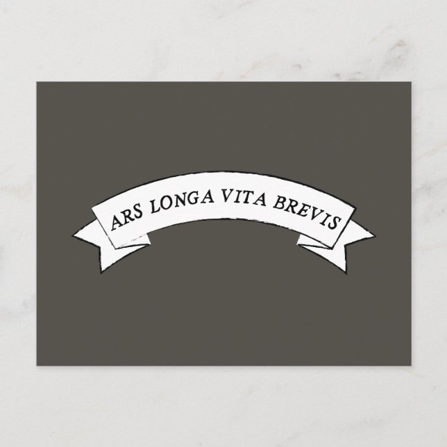 Carte Postale ARS LONGA VITA BREVIS - L'art est long et la vie e (Devant)