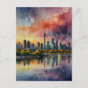Carte Postale art à l'aquarelle de Toronto