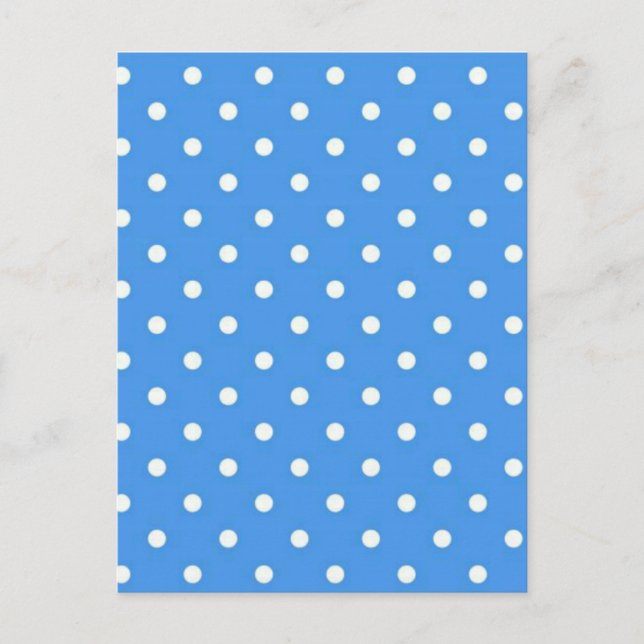 Carte Postale Art à pois bleu pâle (Devant)