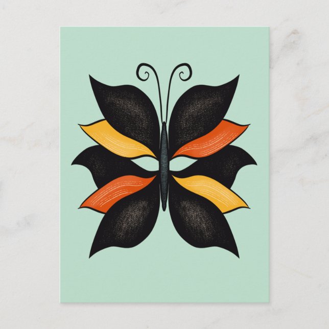 Carte Postale Art abstrait de papillon joli (Devant)