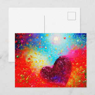 Carte Postale Art abstrait du cœur