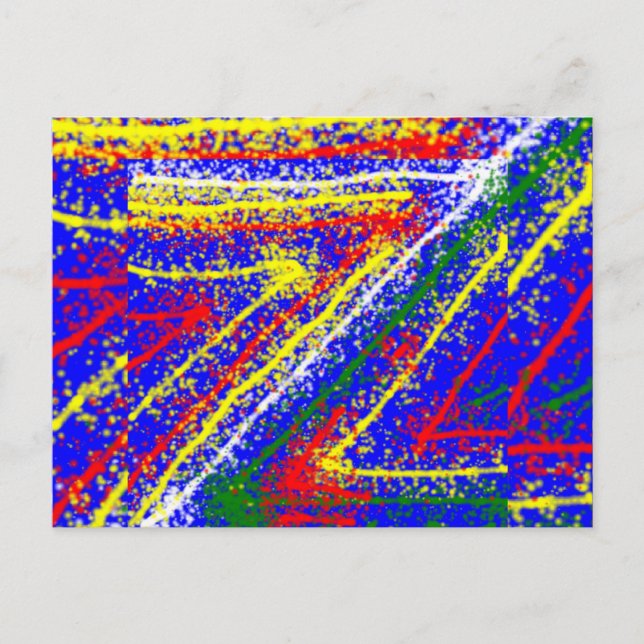 Carte Postale art abstrait du zzz ZAZZLING : Filets de bleu (Devant)