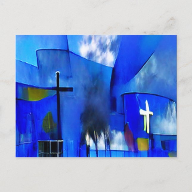 Carte Postale Art Abstrait Église (Devant)