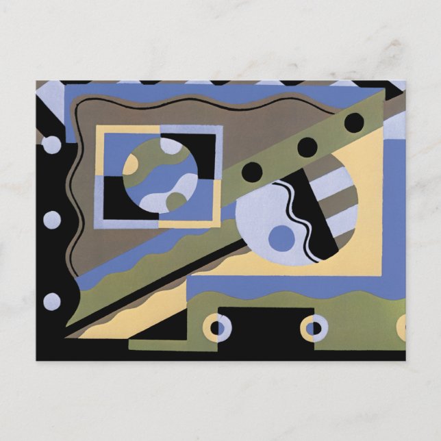 Carte Postale Art Abstrait en géométrie (Devant)