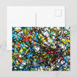 Carte Postale Art Abstrait en verre cassé