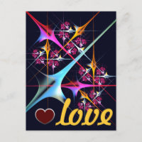 Art abstrait moderne floral rose motif #01