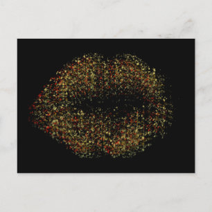 Carte Postale Art abstrait moderne lèvres #6