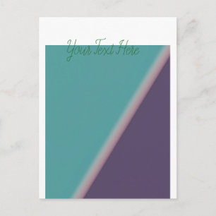 Carte Postale Art Abstrait Turquoise violet