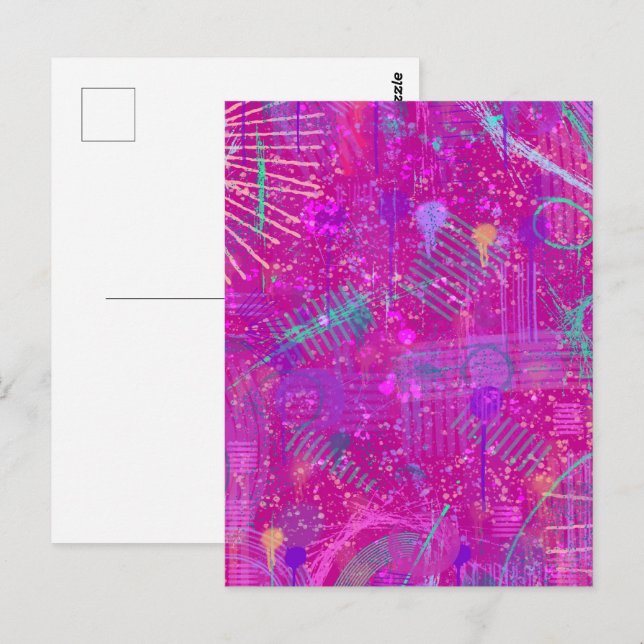 Carte Postale Art abstrait : une véritable personnalité  (Devant / Derrière)