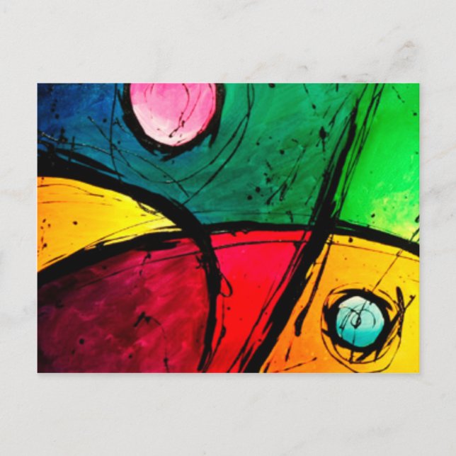 Carte Postale Art Acrylique Abstrait super (Devant)