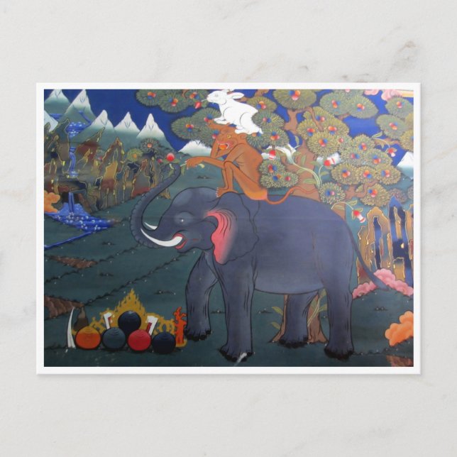 Carte Postale art animal dzong (Devant)