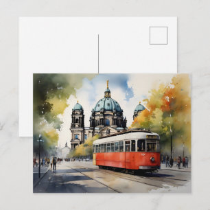 Carte Postale art aquarelle de Berlin