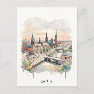 Carte Postale art aquarelle de Berlin