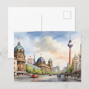 Carte Postale art aquarelle de Berlin