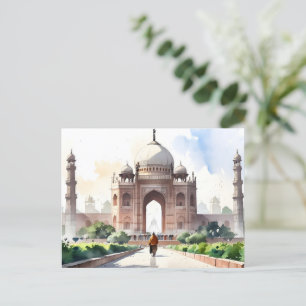 Carte Postale art aquarelle de Delhi