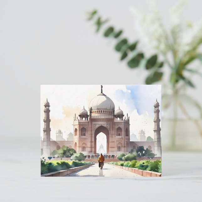 Carte Postale art aquarelle de Delhi (Debout devant)