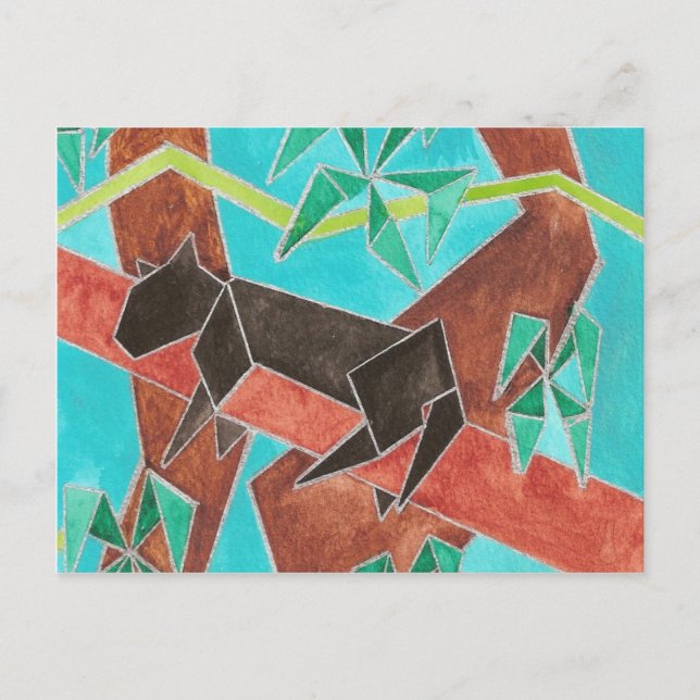Carte Postale Art aquarelle Panther (Devant)