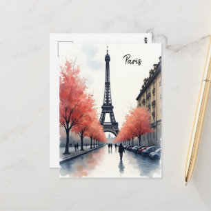 Carte Postale art aquarelle Paris