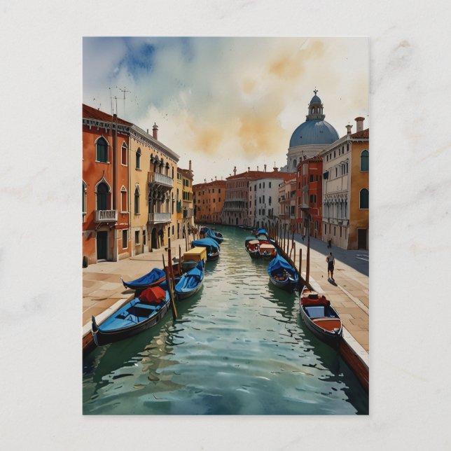 Carte Postale art aquarelle Venise (Devant)