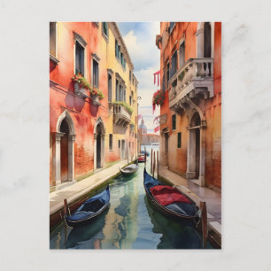 Carte Postale art aquarelle Venise