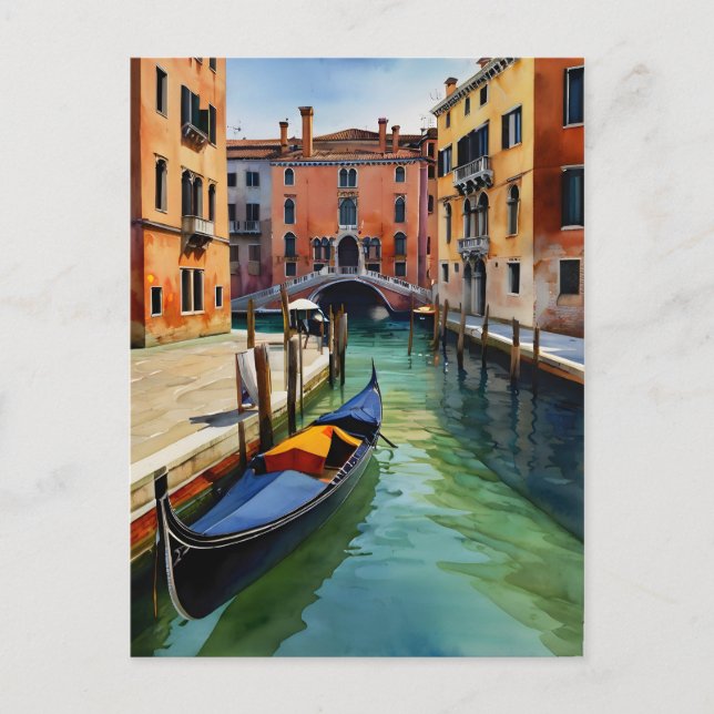 Carte Postale art aquarelle Venise (Devant)
