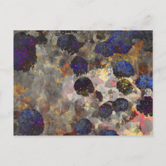 Carte Postale Art arrière - plan numérique de fleurs / motif de