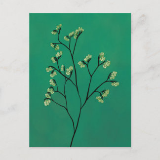 Carte Postale Art botanique minimaliste Plante vert de printemps