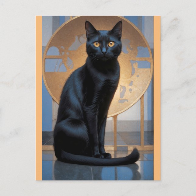 Carte Postale art chat (Devant)