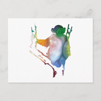 Carte Postale art chimpanzé