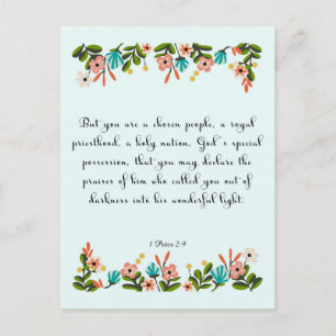 Carte Postale Art chrétien cool - 1 Pierre 2:9