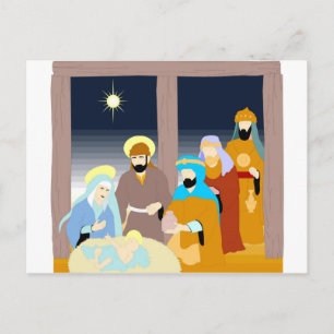 Carte Postale Art chrétien de la crèche