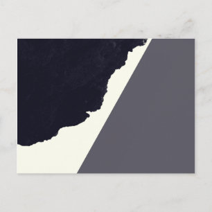 Carte Postale Art contemporain minimaliste noir et blanc
