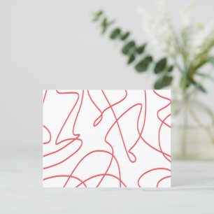 Carte Postale Art contemporain : Rouge et blanc