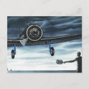 Carte Postale Art couleur de l'avion de l'aviation vintage