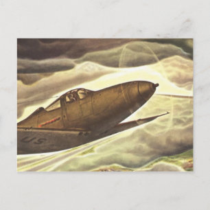 Carte Postale Art couleur de l'avion de l'aviation vintage