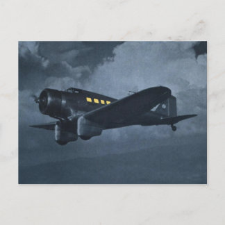 Carte Postale Art couleur de l'avion de l'aviation vintage